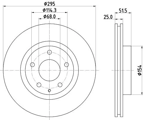 1x  MINTEX Brake Disc