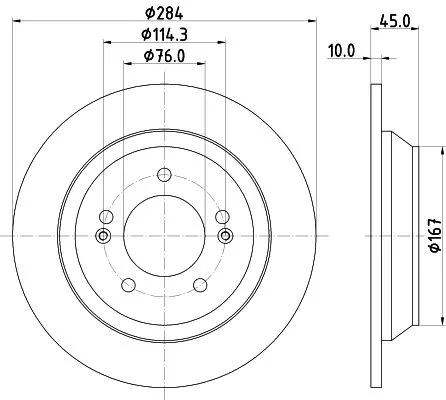 1x MINTEX MDC2606 Brake Disc