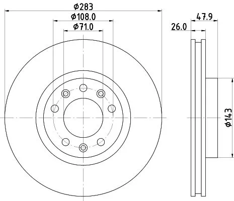 1x  MINTEX Brake Disc