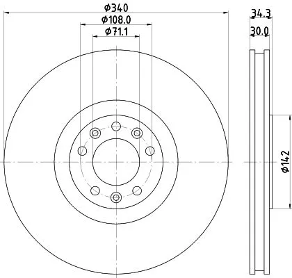 MINTEX MINTEX (MDC2610) 1x  MINTEX Brake Disc 