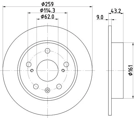 MINTEX MINTEX MDC2612 1x MINTEX MDC2612 Brake Disc 