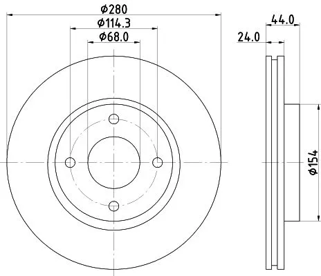 1x  MINTEX Brake Disc