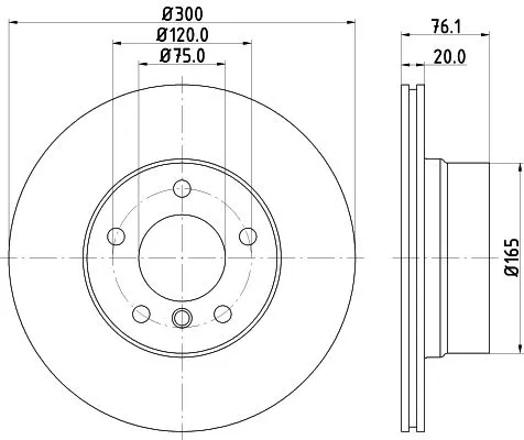 1x  MINTEX Brake Disc