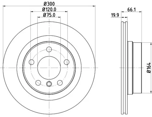 1x MINTEX MDC2656 Brake Disc