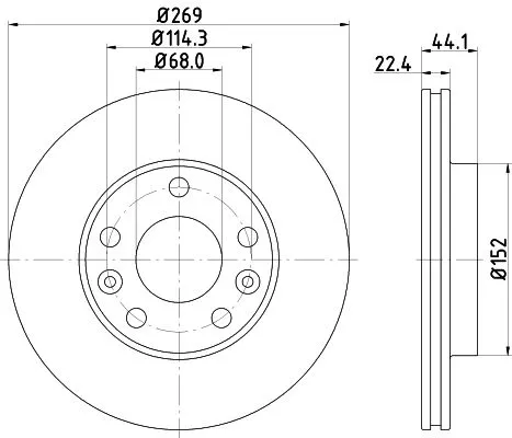 MINTEX MINTEX (MDC2657) 1x  MINTEX Brake Disc 