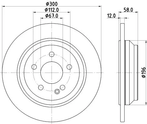 1x  MINTEX Brake Disc