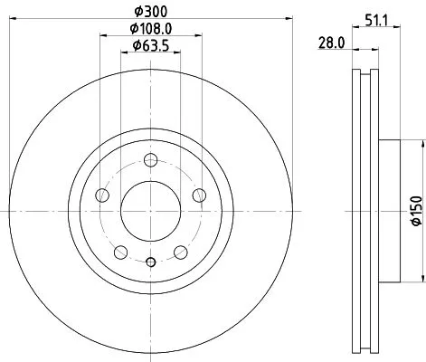 1x  MINTEX Brake Disc