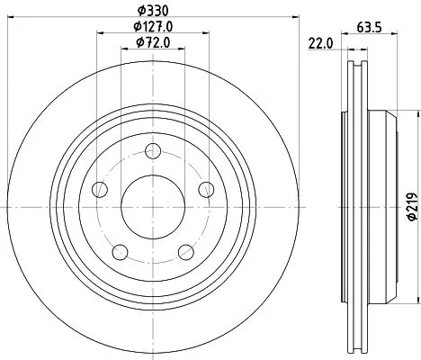 1x  MINTEX Brake Disc