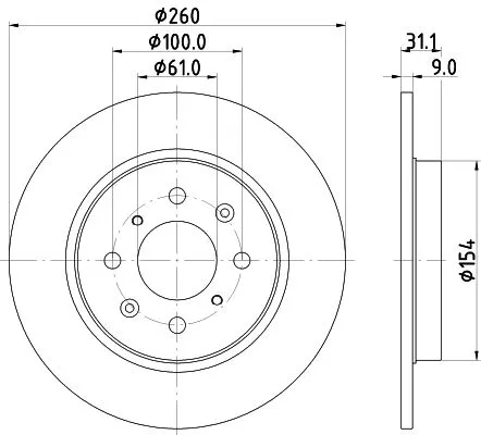 1x  MINTEX Brake Disc