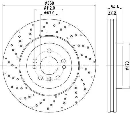 1x MINTEX MDC2670 Brake Disc