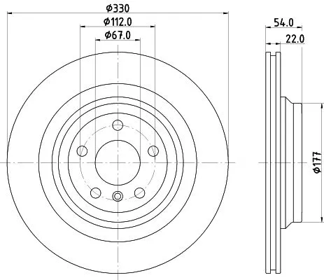 1x  MINTEX Brake Disc