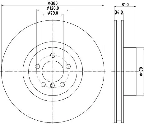 1x  MINTEX Brake Disc