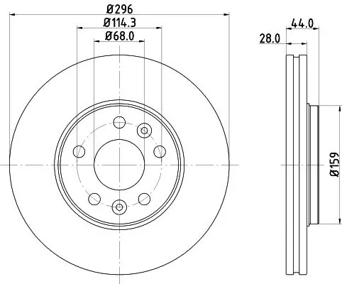 1x MINTEX MDC2676 Brake Disc