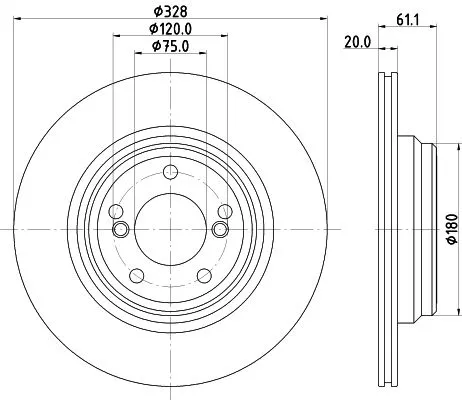 1x  MINTEX Brake Disc