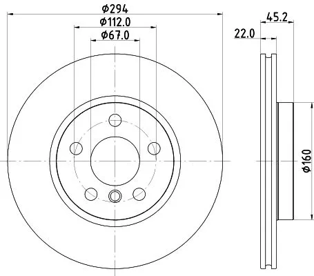 1x  MINTEX Brake Disc