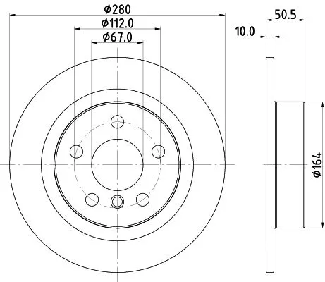 1x  MINTEX Brake Disc