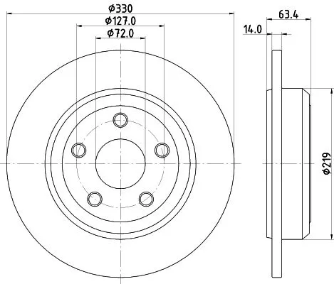 1x MINTEX MDC2683 Brake Disc