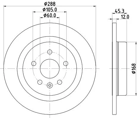 1x  MINTEX Brake Disc