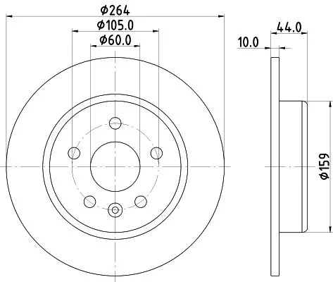 1x  MINTEX Brake Disc