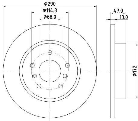 1x  MINTEX Brake Disc