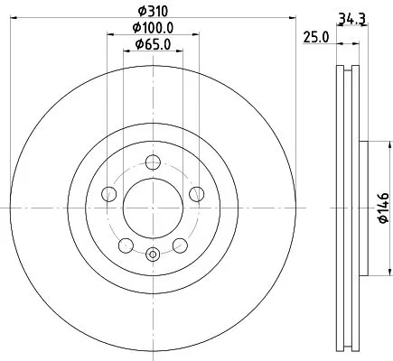1x  MINTEX Brake Disc