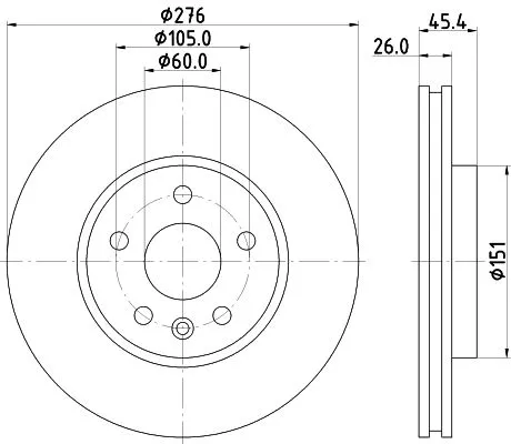 1x  MINTEX Brake Disc