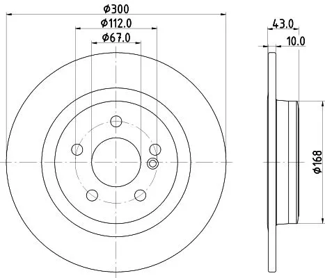 1x  MINTEX Brake Disc