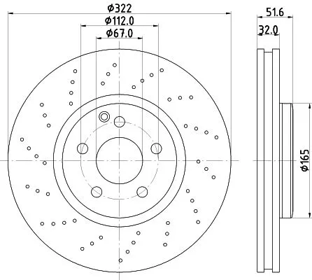 1x  MINTEX Brake Disc