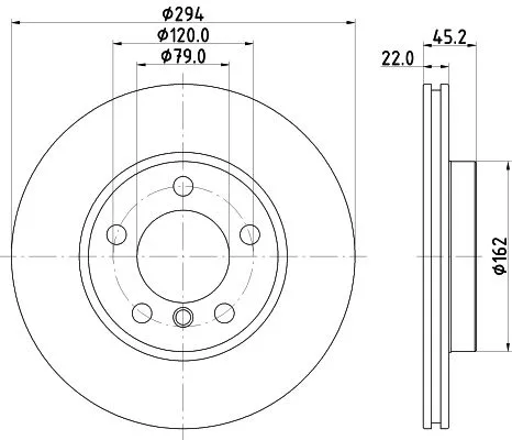 1x  MINTEX Brake Disc