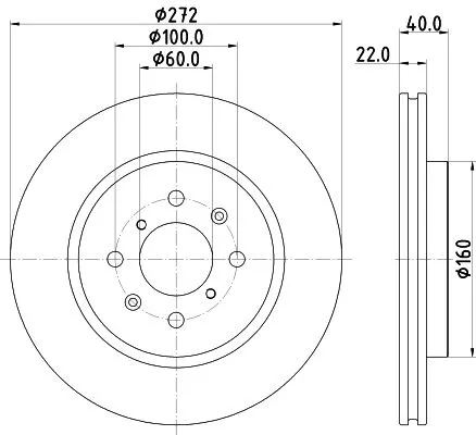 1x  MINTEX Brake Disc