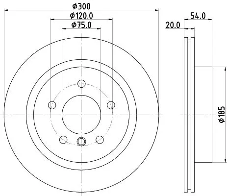 1x MINTEX MDC2714 Brake Disc