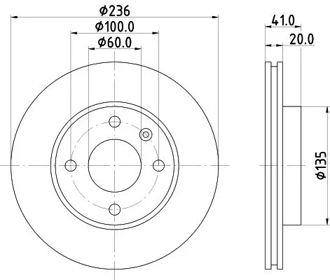 1x  MINTEX Brake Disc