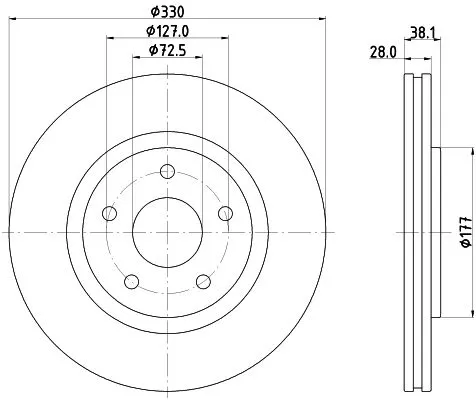 MINTEX MINTEX (MDC2721) 1x  MINTEX Brake Disc 