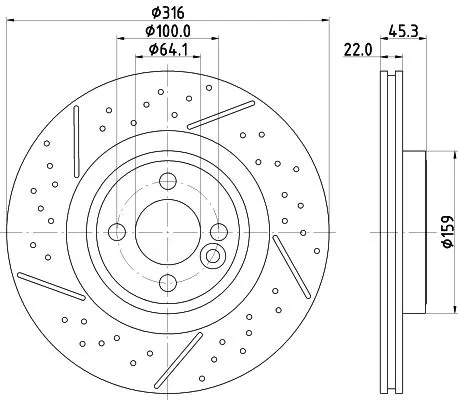 1x MINTEX MDC2725 Brake Disc
