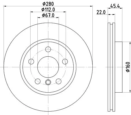 1x  MINTEX Brake Disc