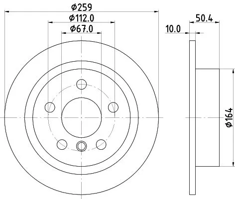 1x  MINTEX Brake Disc
