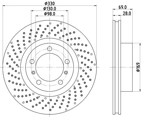 1x  MINTEX Brake Disc