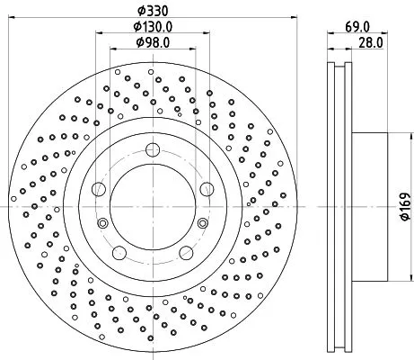 1x  MINTEX Brake Disc