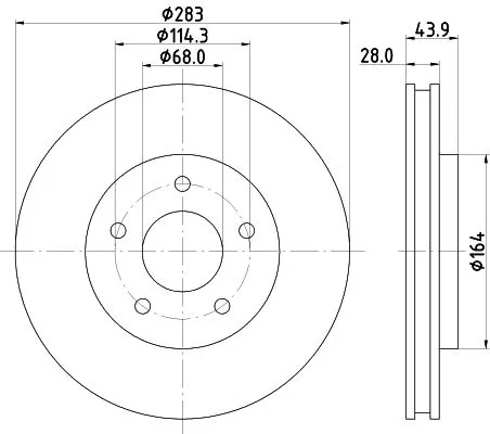 1x  MINTEX Brake Disc