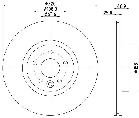 1x  MINTEX Brake Disc