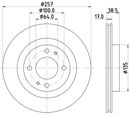 MINTEX MINTEX (MDC2743) 1x  MINTEX Brake Disc 