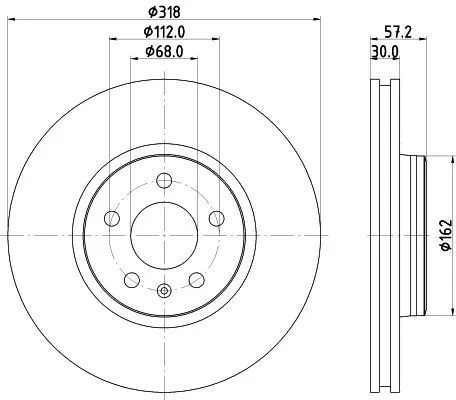 1x  MINTEX Brake Disc
