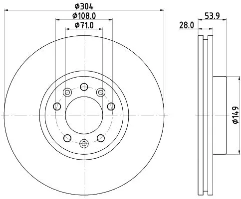 MINTEX MINTEX (MDC2760) 1x  MINTEX Brake Disc MDC2760 304 