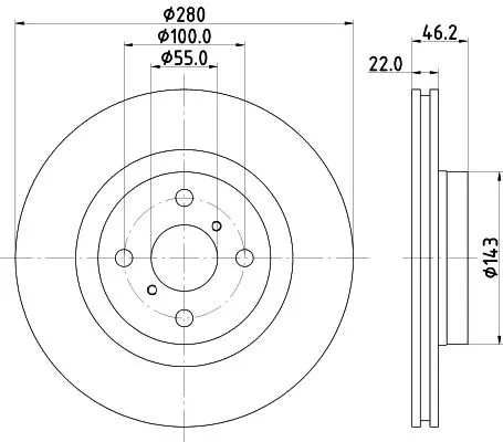 1x  MINTEX Brake Disc