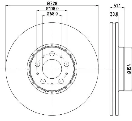 1x  MINTEX Brake Disc