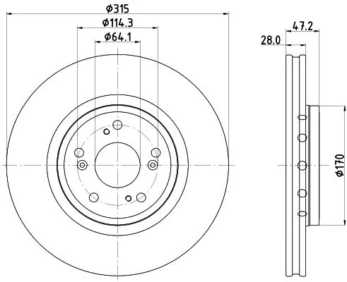 1x  MINTEX Brake Disc