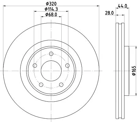 1x  MINTEX Brake Disc