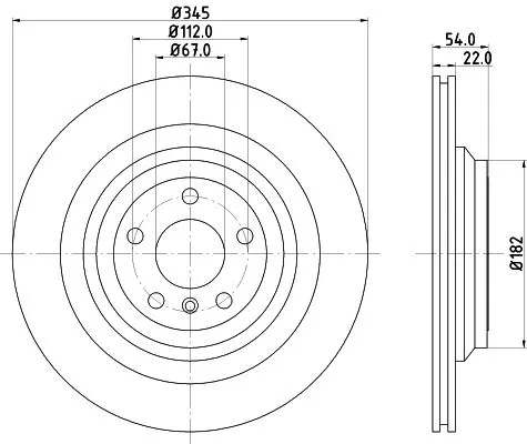 1x  MINTEX Brake Disc