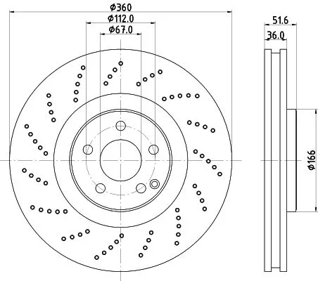 1x MINTEX MDC2784C Brake Disc