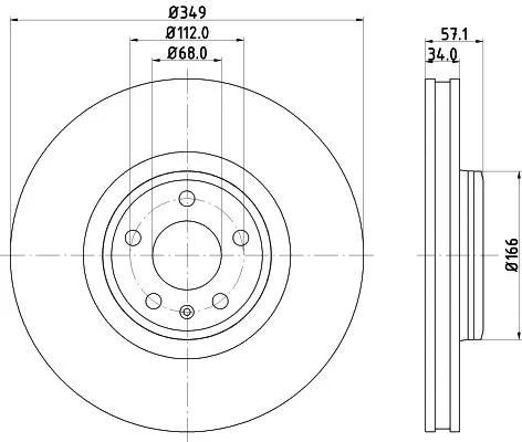 1x  MINTEX Brake Disc